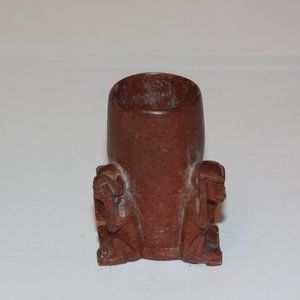 Soapstone Vintage 3 Three Wise Monkeys Hear, Speak See No Evil Toothpick Holder